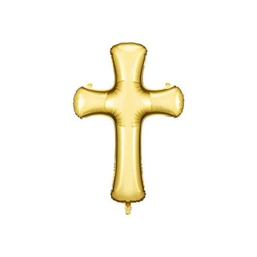 Picture of FOIL BALLOON GOLD CROSS 103.5 X 74.5CM